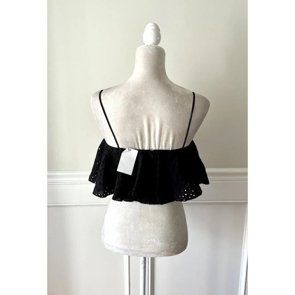 H&M NWT Eyelet Ruffle Crop Top 6 - Picture 5 of 7